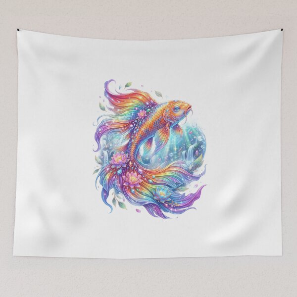 Item preview, Mystical koi fish rainbow fins designed and sold by kidoramagic.