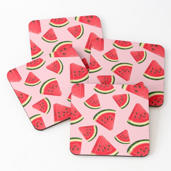 Item preview, Cute Pink Watermelon Pattern | Summer Fruit Illustration Print designed and sold by mashumallow.