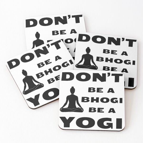 Item preview, Don’t Be a Bhogi, Be a Yogi | Spiritual Yoga & Indian Philosophy Text Art designed and sold by 22k Lab Studio.