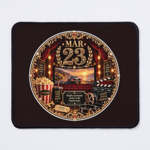 Item preview, March 23 Cinema Birthday Design designed and sold by LunaMoments.