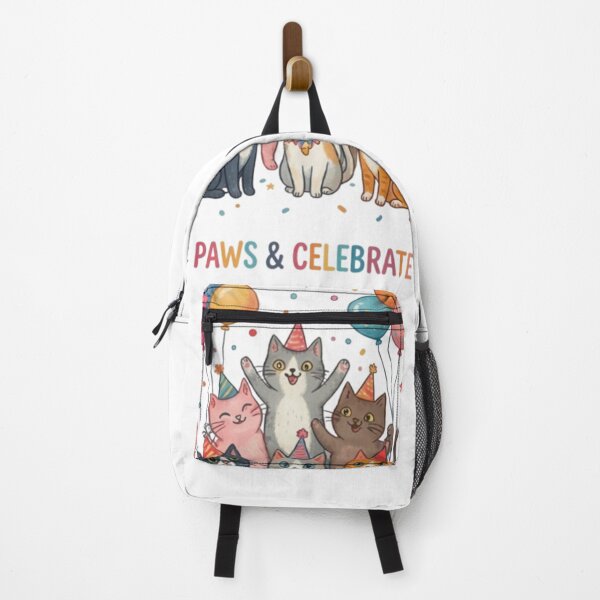 Item preview, Paws & Celebrate Cute Party Cats Birthday Illustration designed and sold by Salma.Store.
