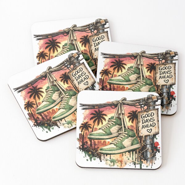 Item preview, Good Days Good Mood – Green Street Style Sneakers designed and sold by TinyWeird.