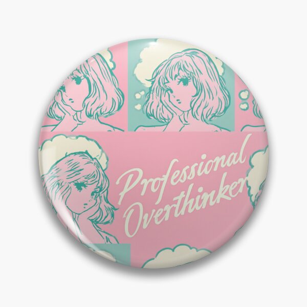 Item preview, Professional Overthinker - Cute Vintage Anime Girl Pattern designed and sold by KitaKreates.
