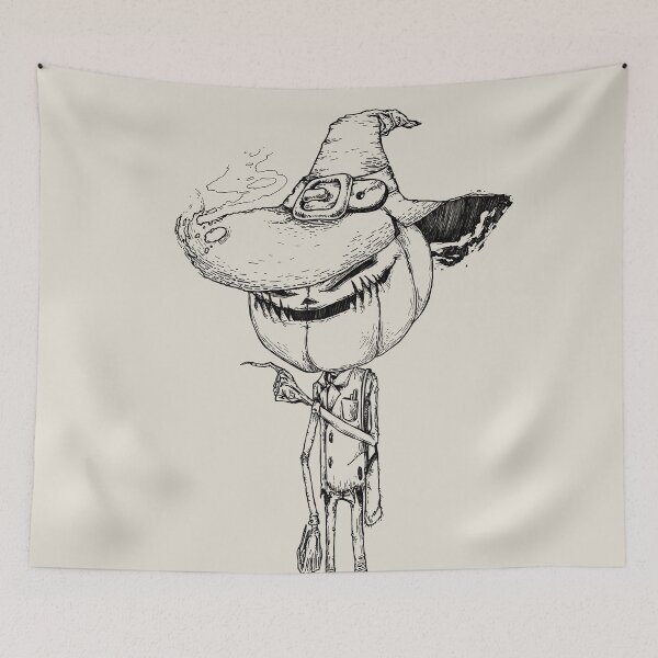 Item preview, The Pumpkin Gentleman Vintage Ink Halloween designed and sold by HÉRCULES VERSIANI.
