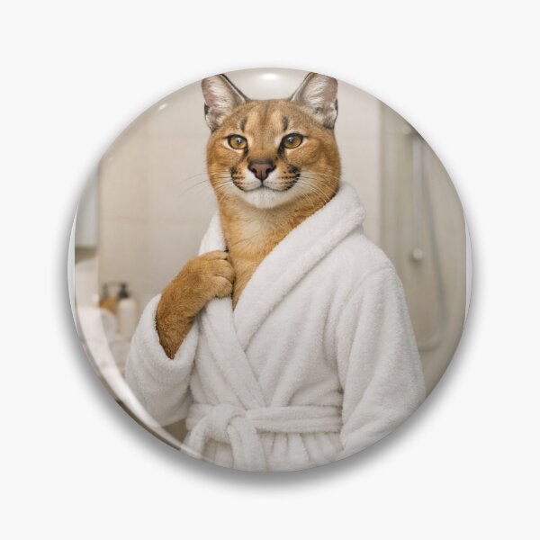 Item preview, Caracal White Bathrobe designed and sold by Sillytoe.