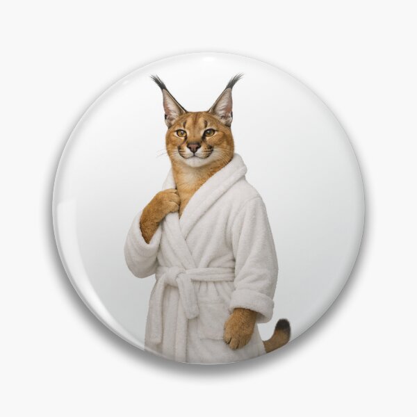 Item preview, Caracal Fluffy Bathrobe designed and sold by Sillytoe.