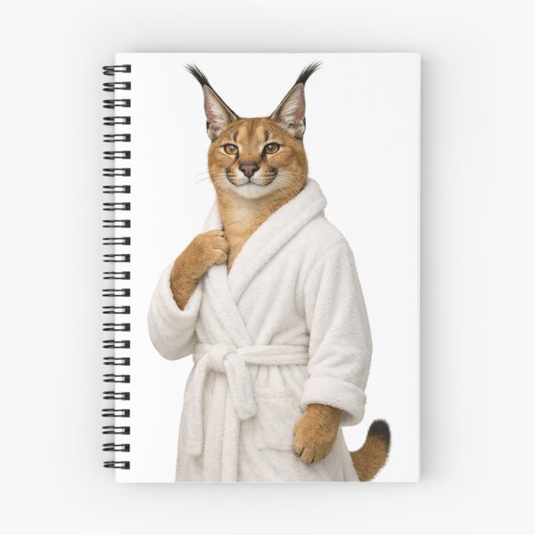 Item preview, Caracal Fluffy Bathrobe designed and sold by Sillytoe.