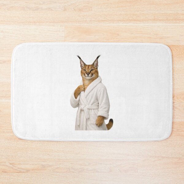 Item preview, Caracal Fluffy Bathrobe designed and sold by Sillytoe.