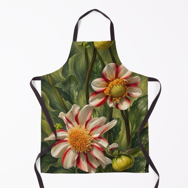 Item preview, White and Red Dahlias designed and sold by Sarah Curtiss.