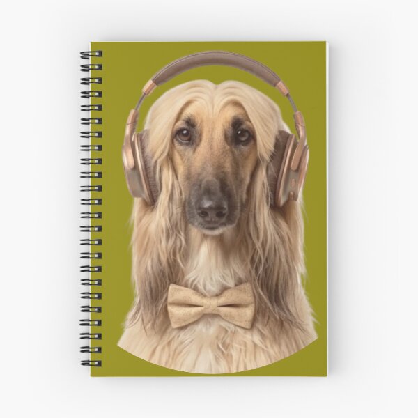 Item preview, Dapper Afghan Hound with Bronze Headphones designed and sold by Sulco Design.