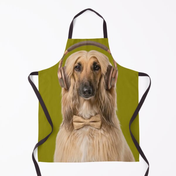 Item preview, Dapper Afghan Hound with Bronze Headphones designed and sold by Sulco Design.