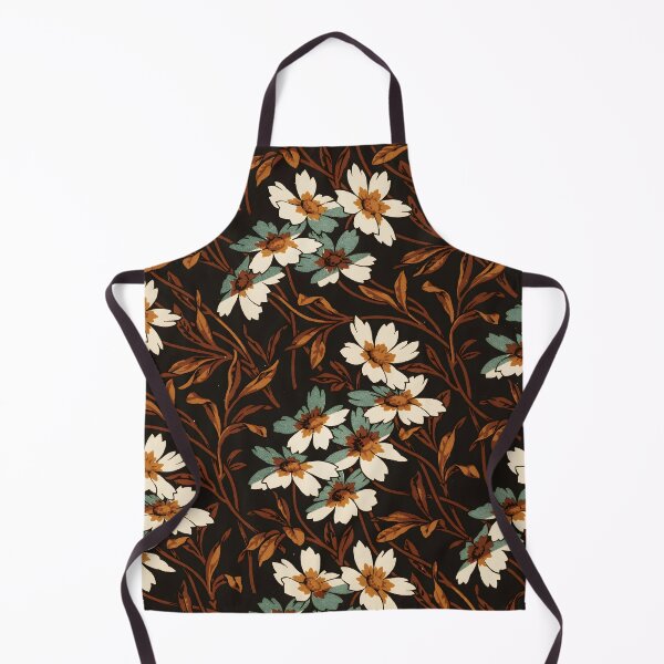 Aperçu de l'œuvre Motif floral du XIXe siècle sur fond noir créée et vendue par Polychromes.
