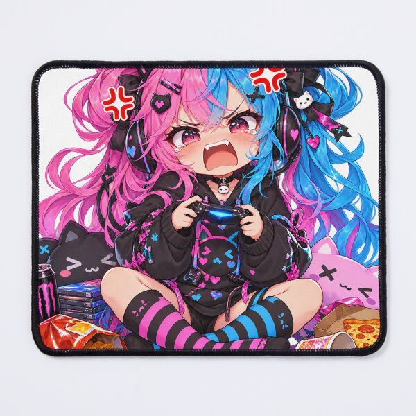 Item preview, Gaming Rage Girl anime/japanese art style designed and sold by Kubbykat.