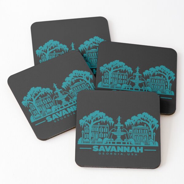 Item preview, Savannah Georgia USA Line Art Landmark Poster designed and sold by CMYKStudio.