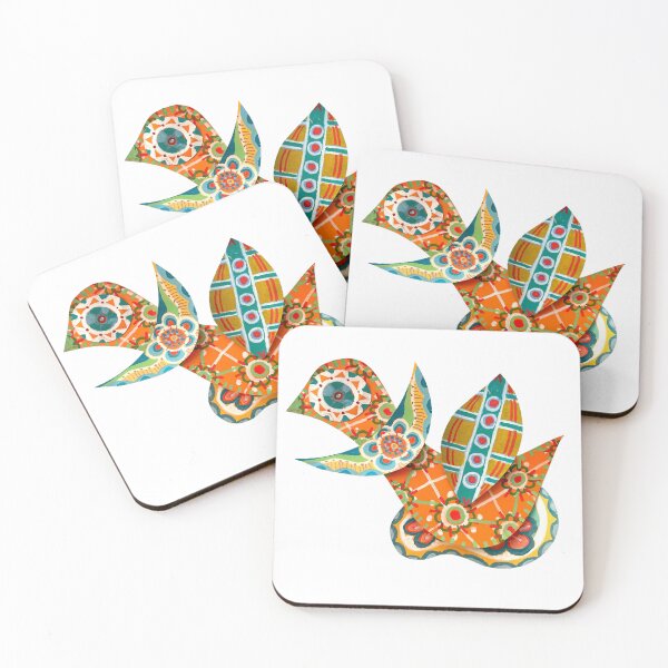 Item preview, Colorful Folk Bird Tropical Floral Art designed and sold by Fani*.