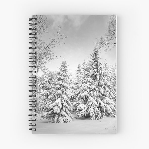 Item preview, Kohler evergreens in winter black and white designed and sold by TerraMediaLLC.