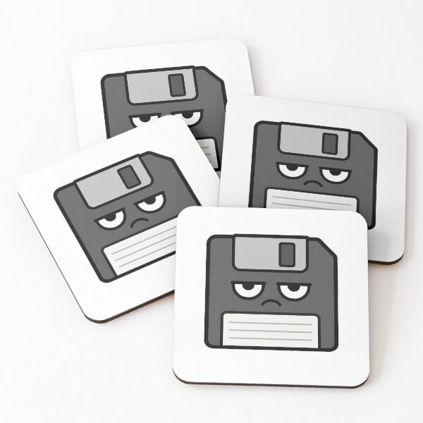 Item preview, Grumpy Floppy Disk | Funny Unimpressed Retro Tech Character designed and sold by Bitchy Little Things.