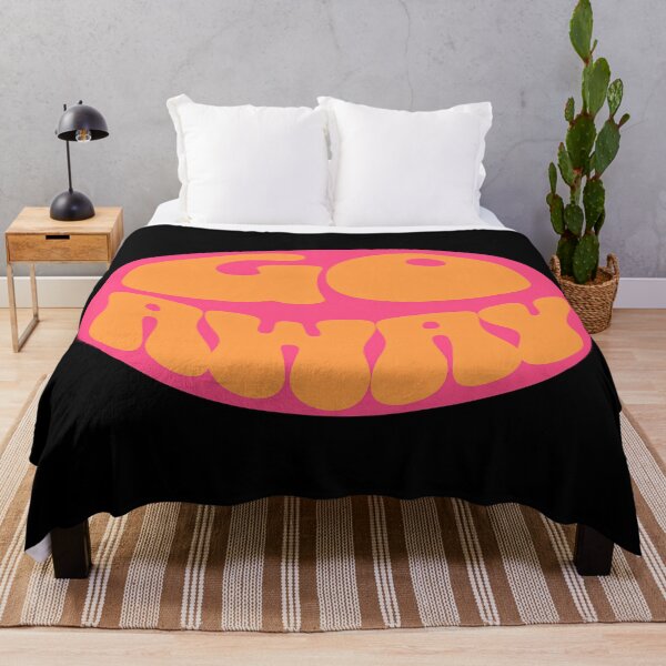 Item preview, Go Away Retro Psychedelic Circle Typography designed and sold by FaeryNuff.