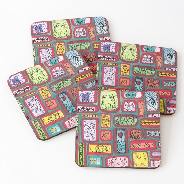 Item preview, Cute Colorful Mosaic Hand Drawn designed and sold by Anna  Mills.