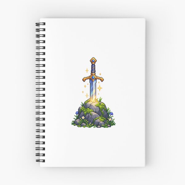 Item preview, Legendary Sword in the Stone – Fantasy Pixel Art designed and sold by Handmade--Heaven.
