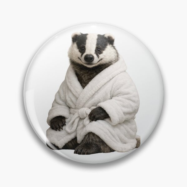 Item preview, European Badger Fluffy Bathrobe designed and sold by Sillytoe.