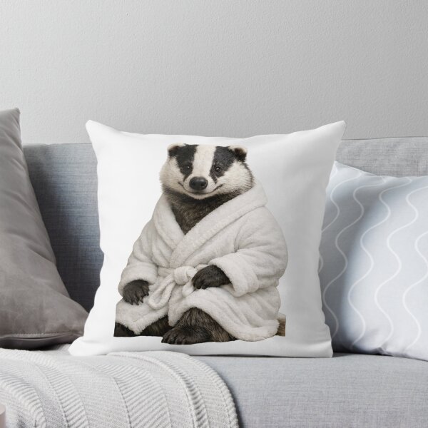 Item preview, European Badger Fluffy Bathrobe designed and sold by Sillytoe.