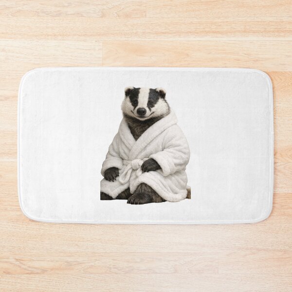Item preview, European Badger Fluffy Bathrobe designed and sold by Sillytoe.