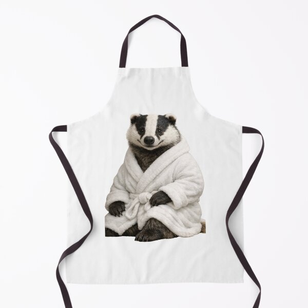 Item preview, European Badger Fluffy Bathrobe designed and sold by Sillytoe.
