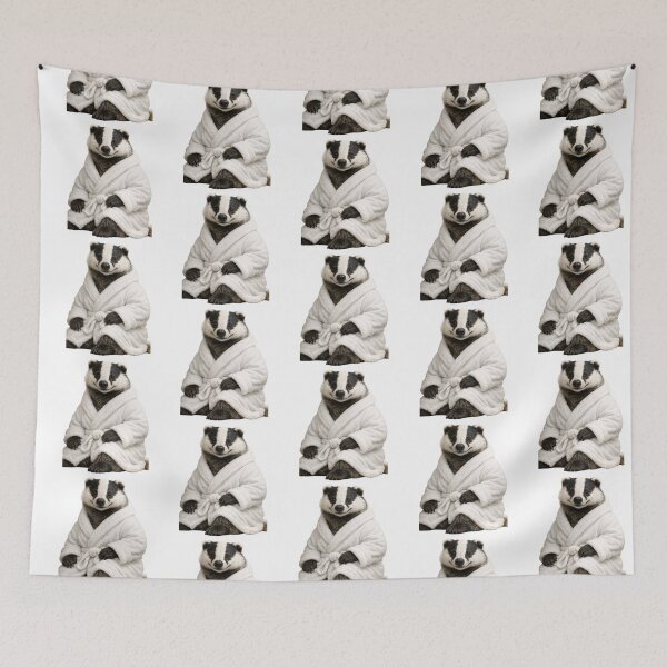 Item preview, European Badger Fluffy Bathrobe designed and sold by Sillytoe.