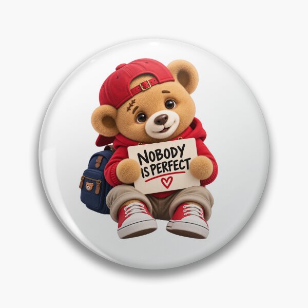Item preview, Hubert Teddy Bear – Nobody Is Perfect designed and sold by HubertLovGifts.