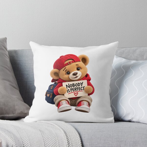 Item preview, Hubert Teddy Bear – Nobody Is Perfect designed and sold by HubertLovGifts.