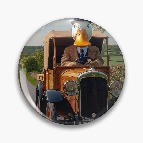 Item preview, Duck driving down a country lane designed and sold by ThatRockChic.