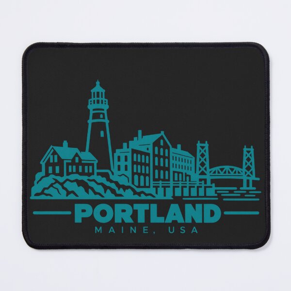 Item preview, Portland Maine USA Line Art Skyline Poster designed and sold by CMYKStudio.