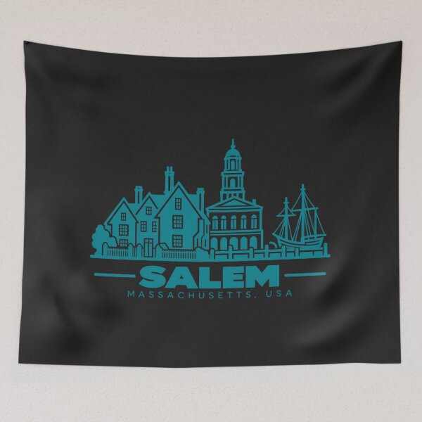 Item preview, Salem Massachusetts USA Line Art Landmark Poster designed and sold by CMYKStudio.