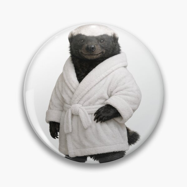 Item preview, Honey Badger Fluffy Bathrobe designed and sold by Sillytoe.
