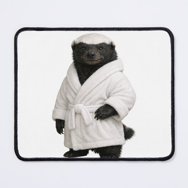 Item preview, Honey Badger Fluffy Bathrobe designed and sold by Sillytoe.