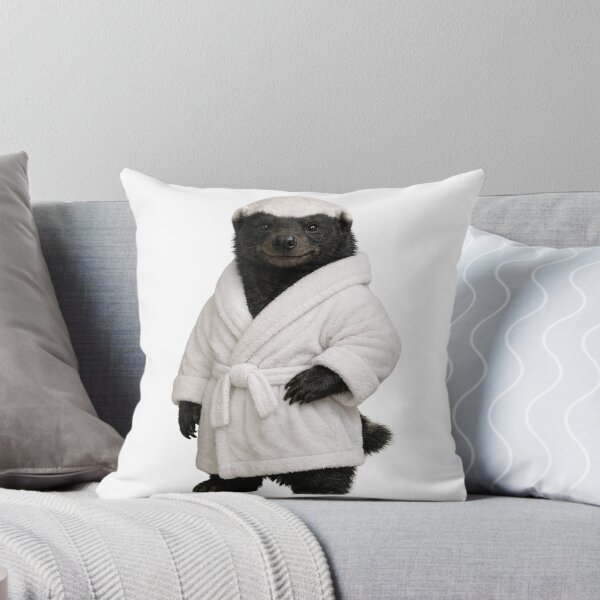 Item preview, Honey Badger Fluffy Bathrobe designed and sold by Sillytoe.