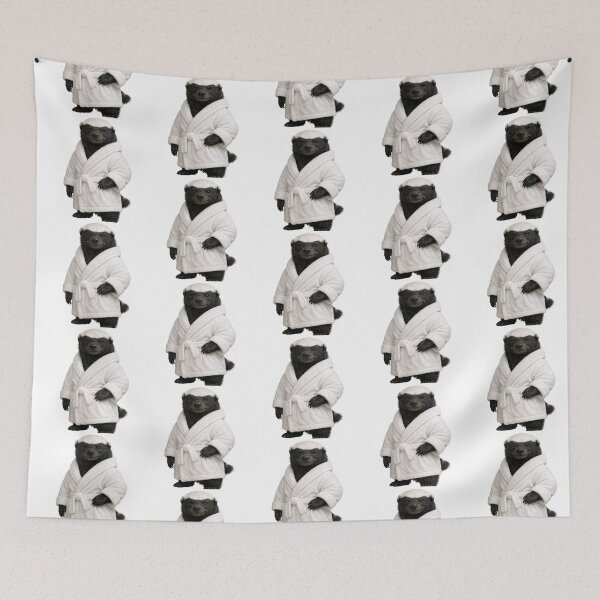 Item preview, Honey Badger Fluffy Bathrobe designed and sold by Sillytoe.