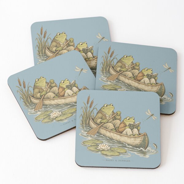 Item preview, Bookish Frog Canoe for Nature-Loving Readers designed and sold by POD DYNASTY | Original Print On Demand T-Shirt Graphics.