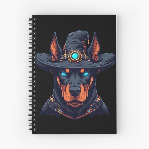 Item preview, Cybernetic Wizard Doberman Dog - Halloween Gold and Neon designed and sold by Cyber Gold Studio.