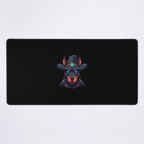 Item preview, Cybernetic Wizard Doberman Dog - Halloween Gold and Neon designed and sold by Cyber Gold Studio.