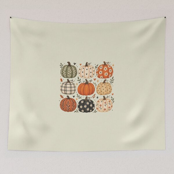 Item preview, Retro Boho Pumpkin, Fall Pumpkin Autumn designed and sold by HokutoKaiStore.