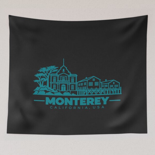 Item preview, Monterey California USA Line Art Coastline Poster designed and sold by CMYKStudio.