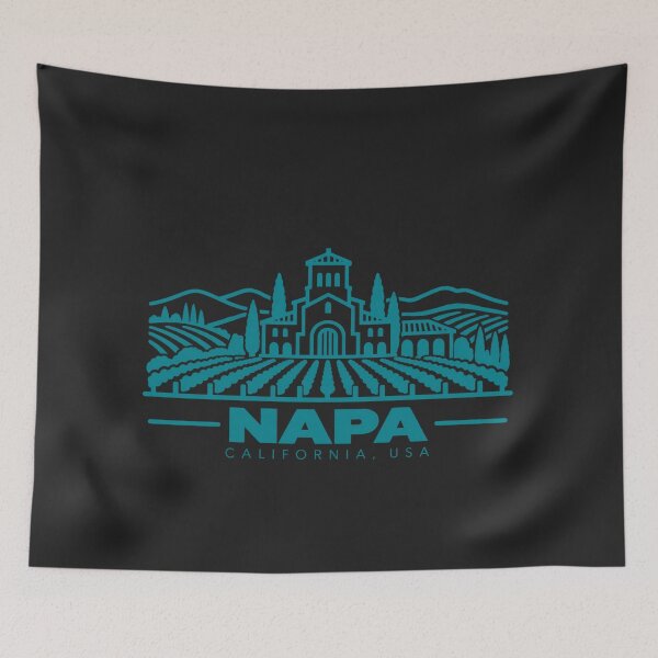 Item preview, Napa California USA Line Art Travel Poster designed and sold by CMYKStudio.