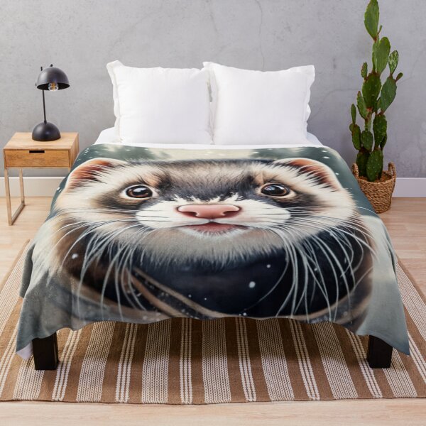 Item preview, Ferret Snowy Face Portrait designed and sold by Gustavo Navarro.