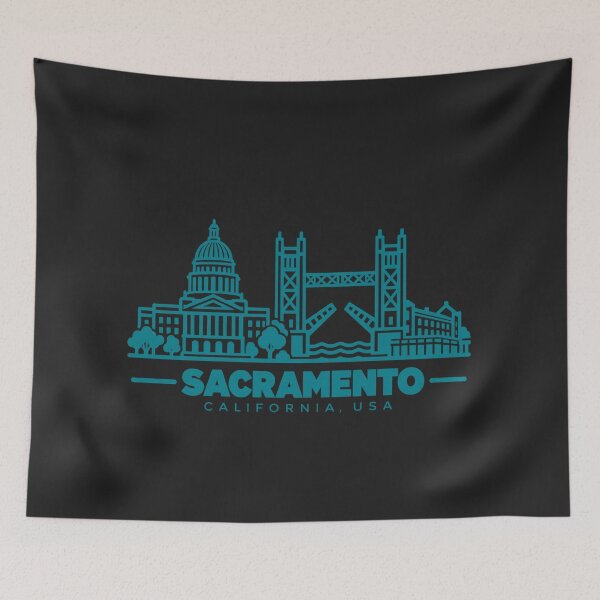 Item preview, Sacramento California USA Line Art Skyline Poster designed and sold by CMYKStudio.