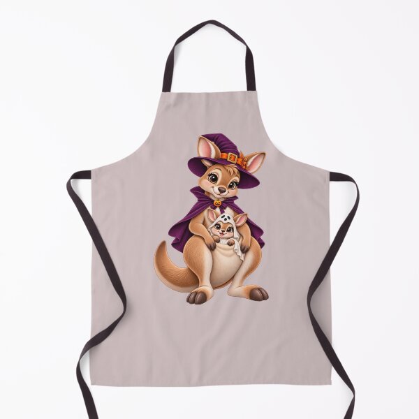 Item preview, Cute Halloween Kangaroo Mom and Ghost Joey – Witch Kangaroo designed and sold by HO•Designs.