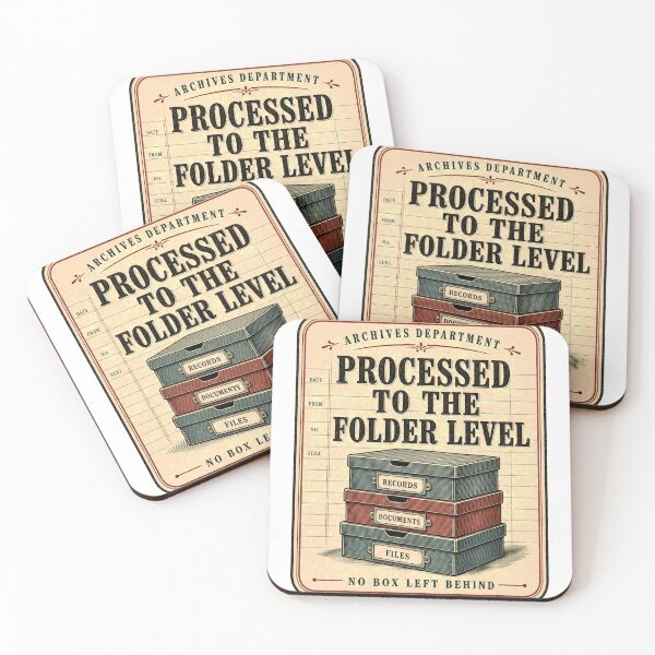 Item preview, Processed To The Folder Level Vintage Archivist Emblem designed and sold by BoosterShop.