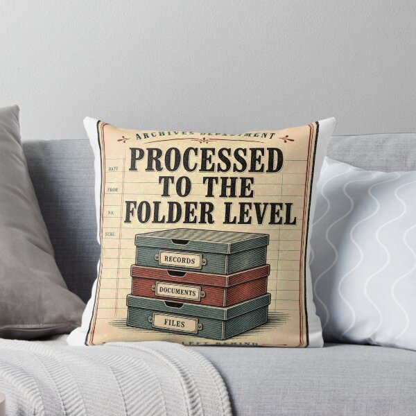 Item preview, Processed To The Folder Level Vintage Archivist Emblem designed and sold by BoosterShop.
