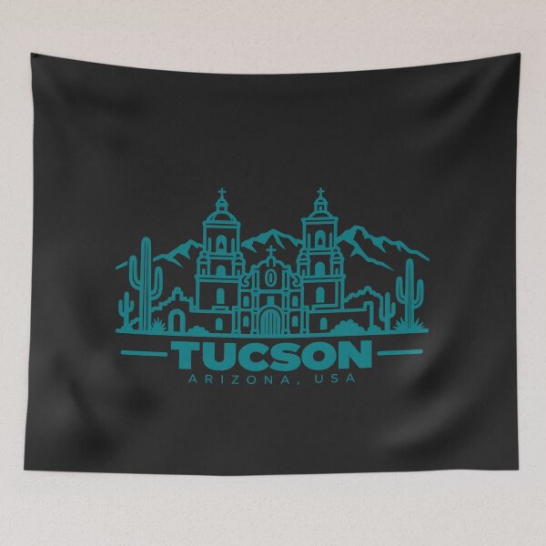 Item preview, Tucson Arizona USA Line Art Skyline Poster designed and sold by CMYKStudio.